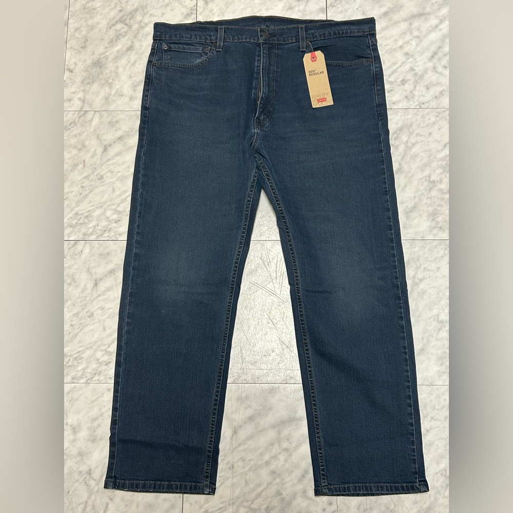 NEW Levi's Men's 505 Regular Fit Straight Blue Jeans Pant Size 40x30